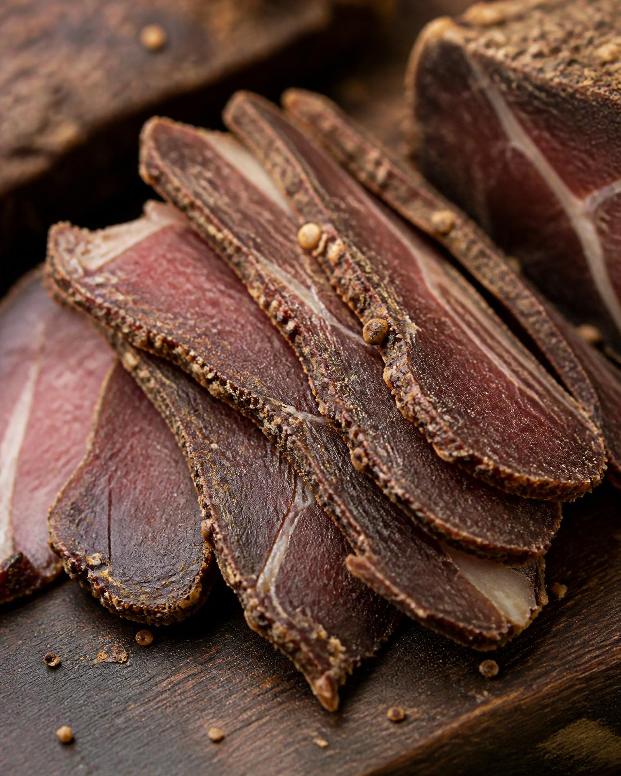 Sliced artisan biltong